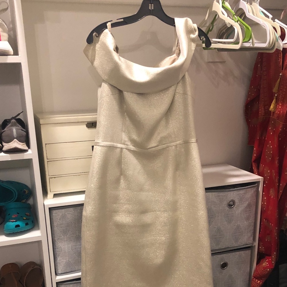Light gold, Teri Jon off the shoulder gown